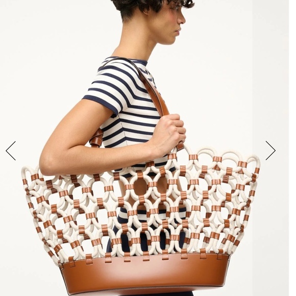 STAUD Squillo Leather & Rope Tote Bag - Picture 5 of 13